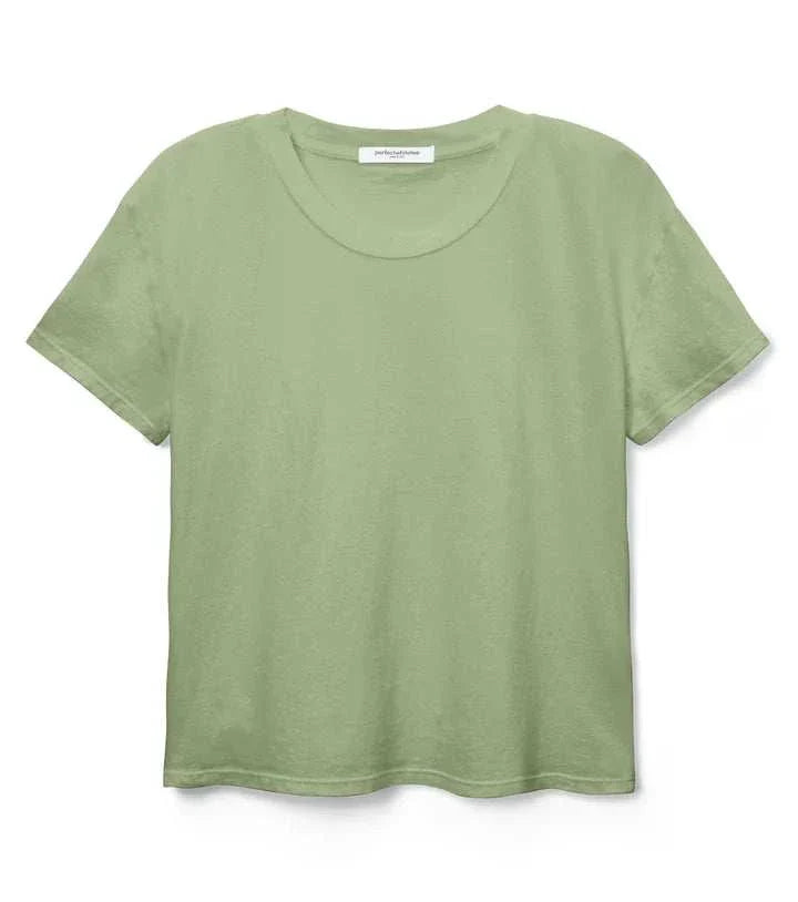 Perfectwhitetee Harley Short Sleeve Crew Neck Aloe