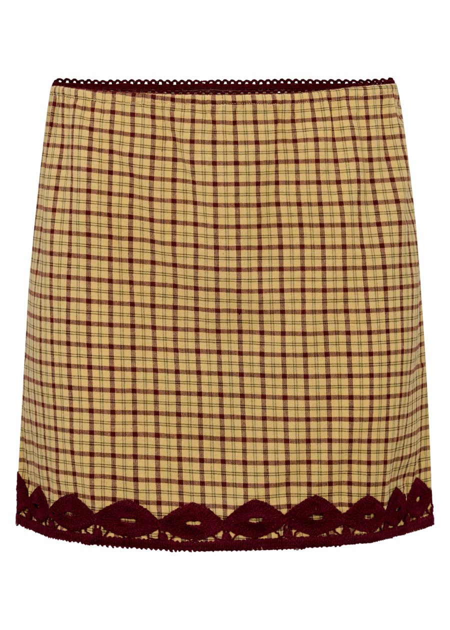 Ciao Ciao Vacation Tartan Check Mini Skirt