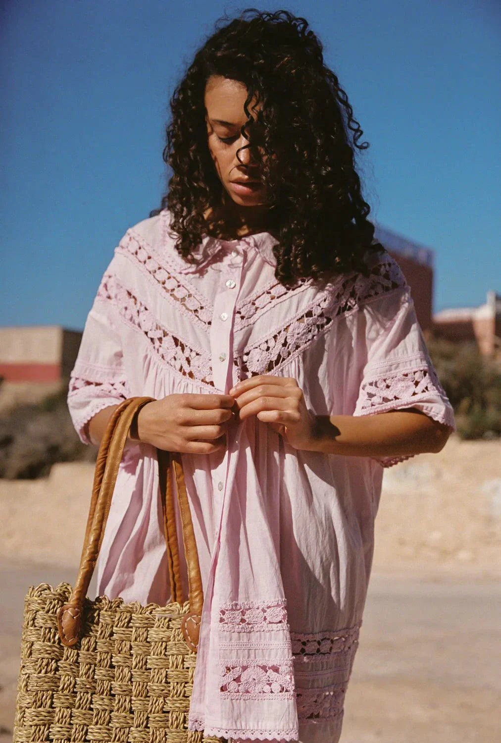 Kinga Csilla Tessera Nola Button Down Dress