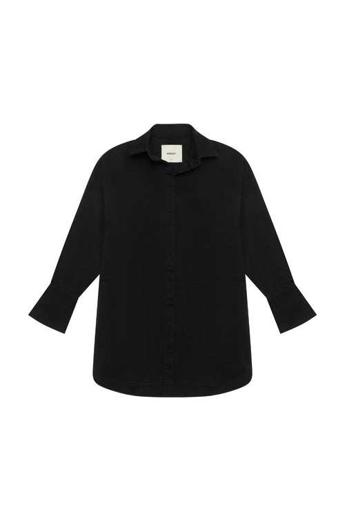Wnsdy The Claire Shirt Dress Black