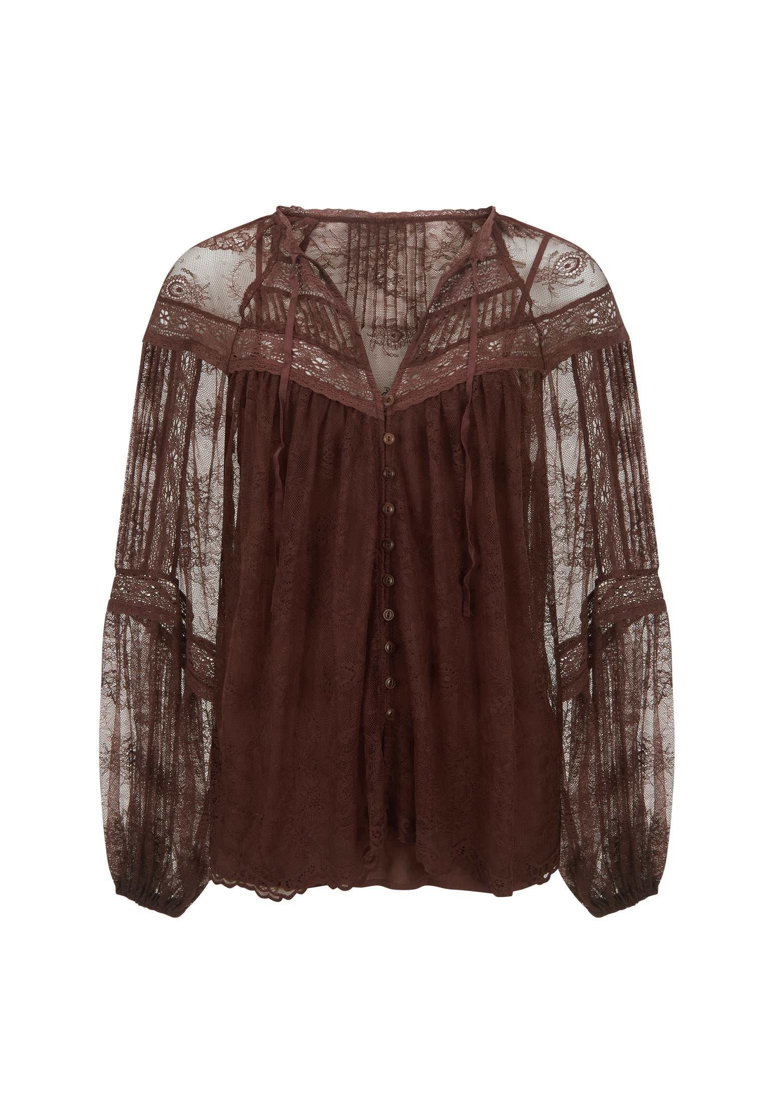 Spell Teodora Lace Blouse Fudge