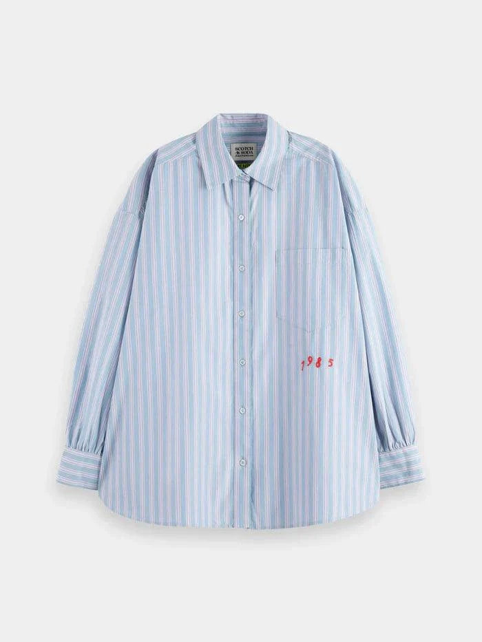Scotch and Soda V442 Faded Embroidered Girlfriend Shirt