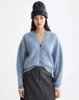 Scotch and Soda Fuzzy Relaxed Cardigan Faded Blue