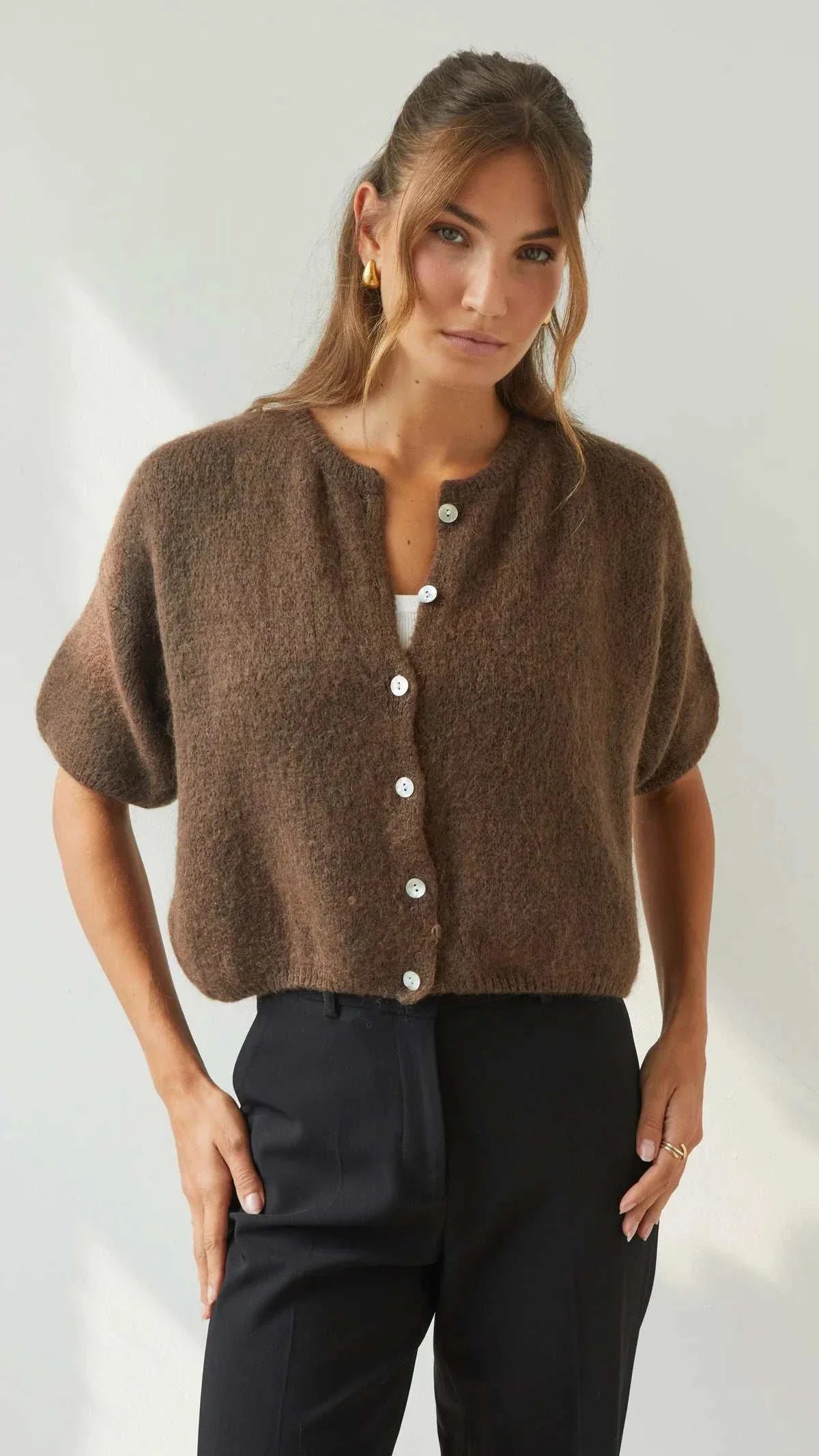 Charli Emme Cardigan Espresso One Size