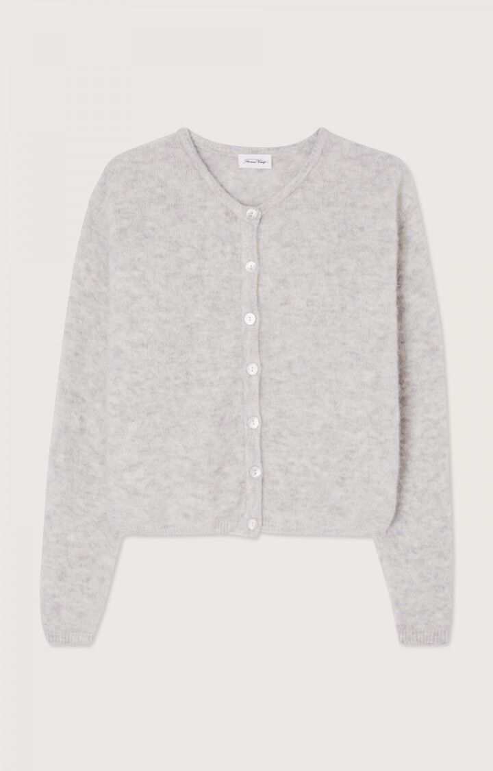American Vintage Vitow Womens Cardigan Melange Light Grey