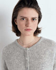 American Vintage Cardigan Vitow Light Grey Melange