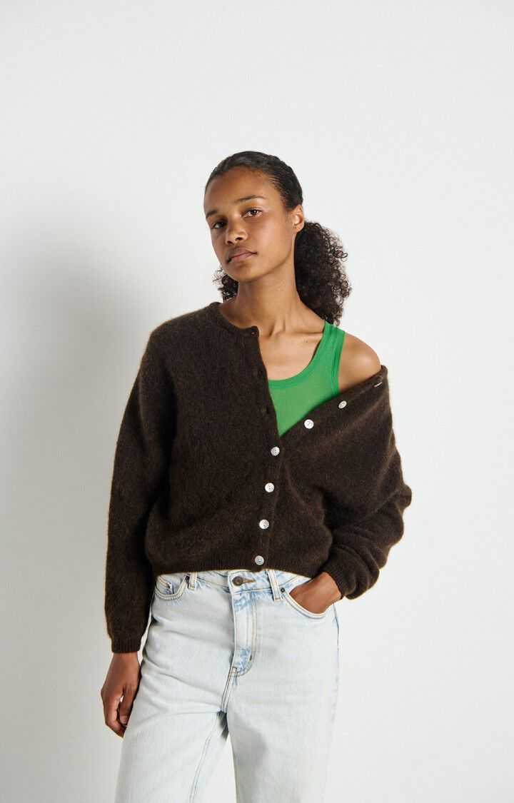 American Vintage Vitow Cardigan Coffee Melange