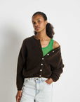 American Vintage Vitow Cardigan Coffee Melange