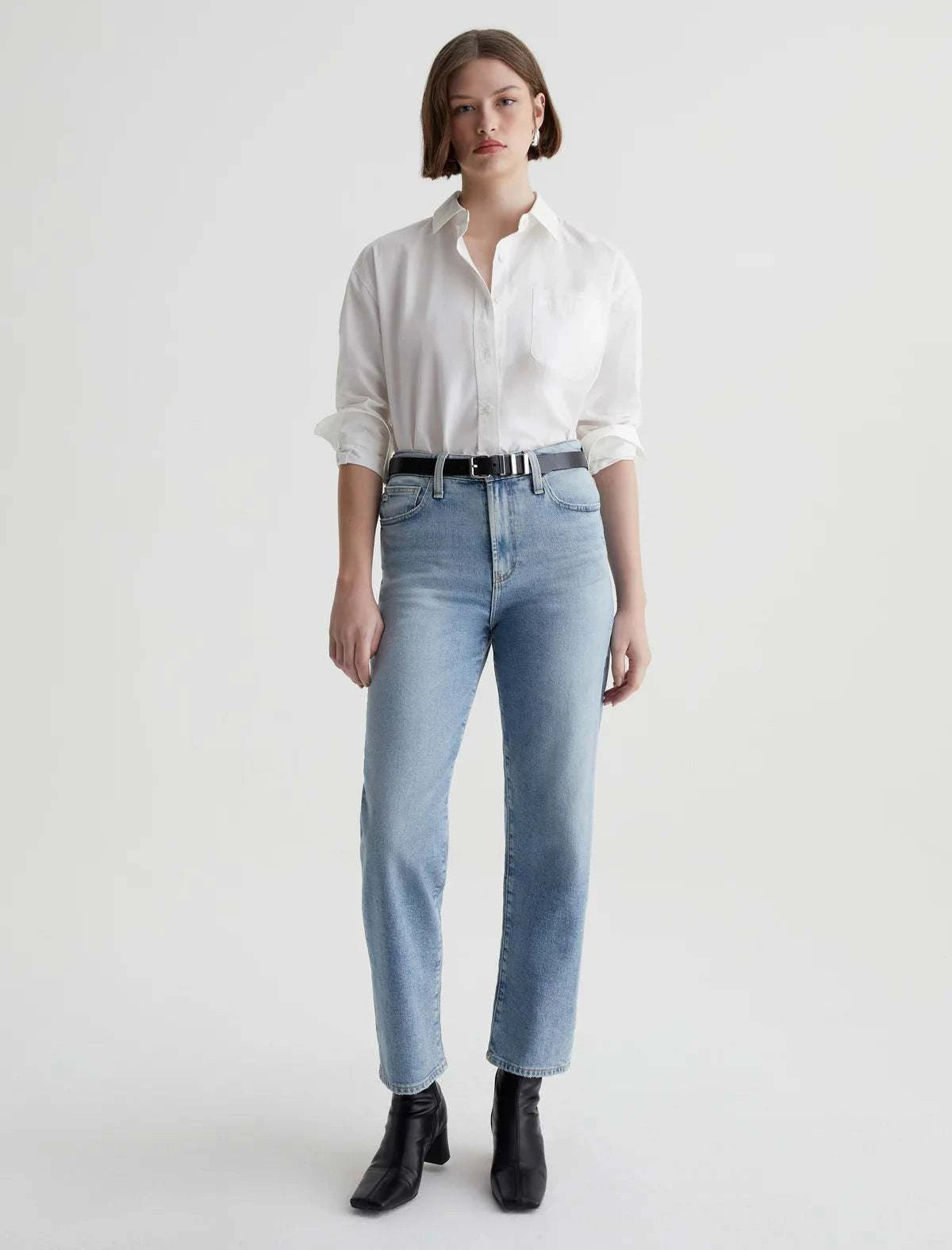 AG Rian High Rise Straight Eclipsed