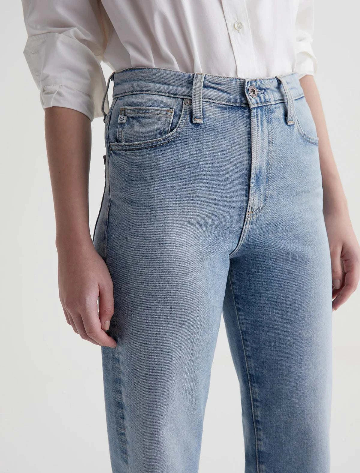 AG Rian High Rise Straight Eclipsed