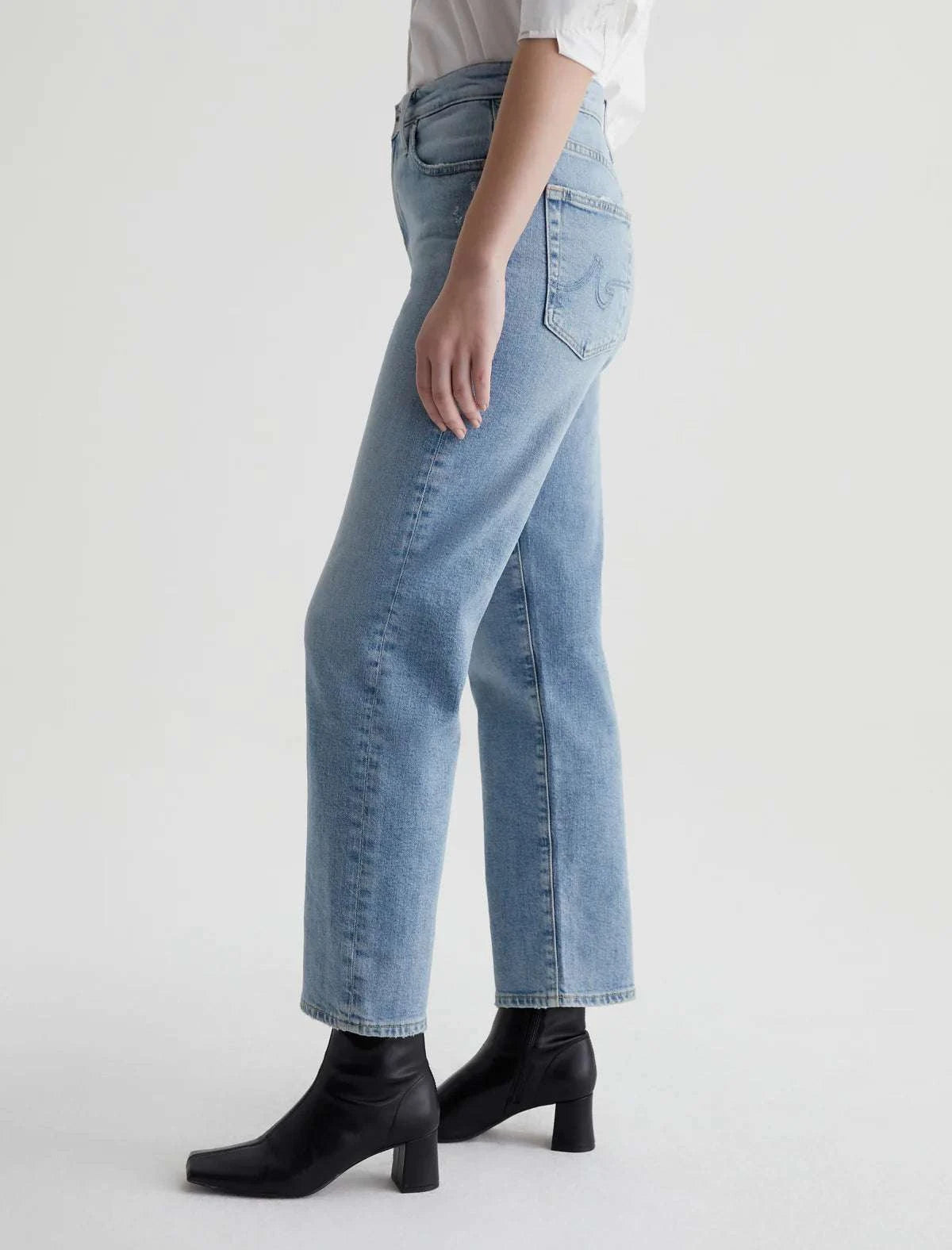 AG Rian High Rise Straight Eclipsed