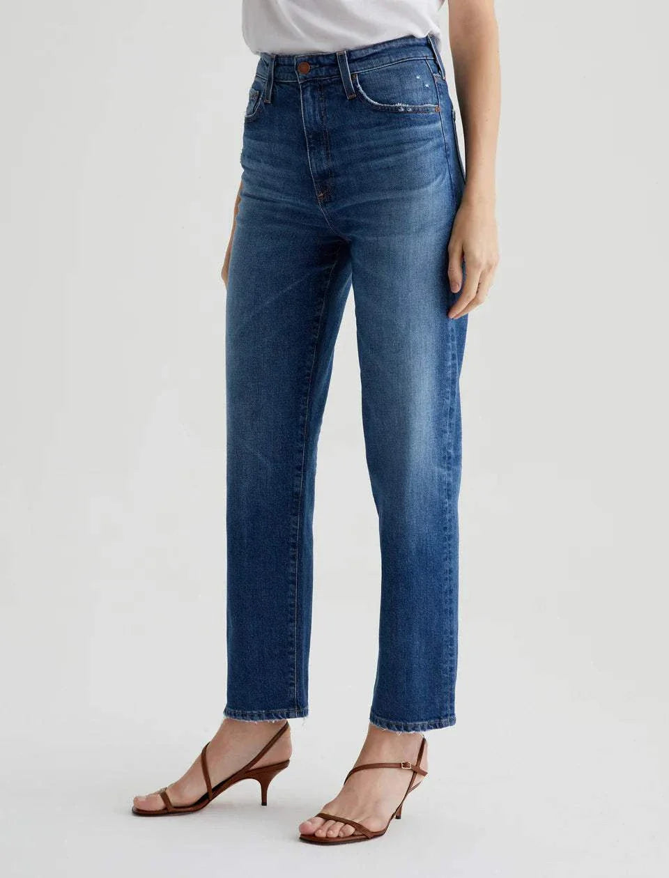 AG Rian High Rise Straight Denim 14 Years Stereo