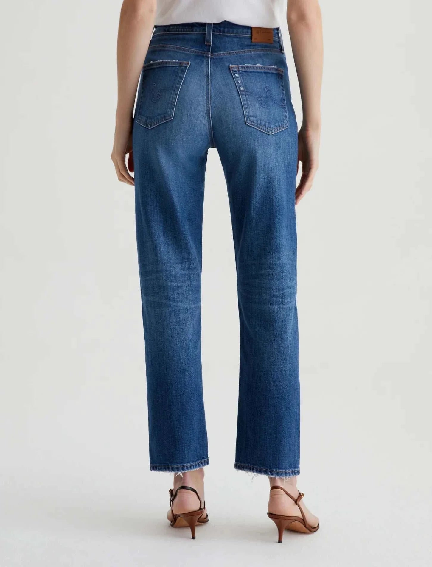 AG Rian High Rise Straight Denim 14 Years Stereo