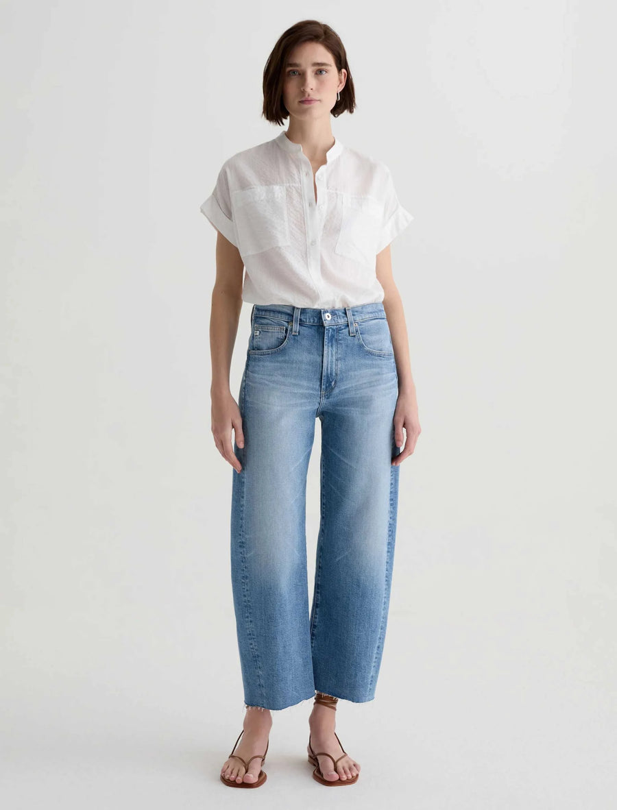 AG Hattie Crop High Rise Barrel Helios