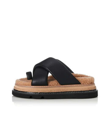 Alias Mae Venga Black Leather Shearling