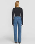 Viktoria and Woods Clique Rib Henley Black