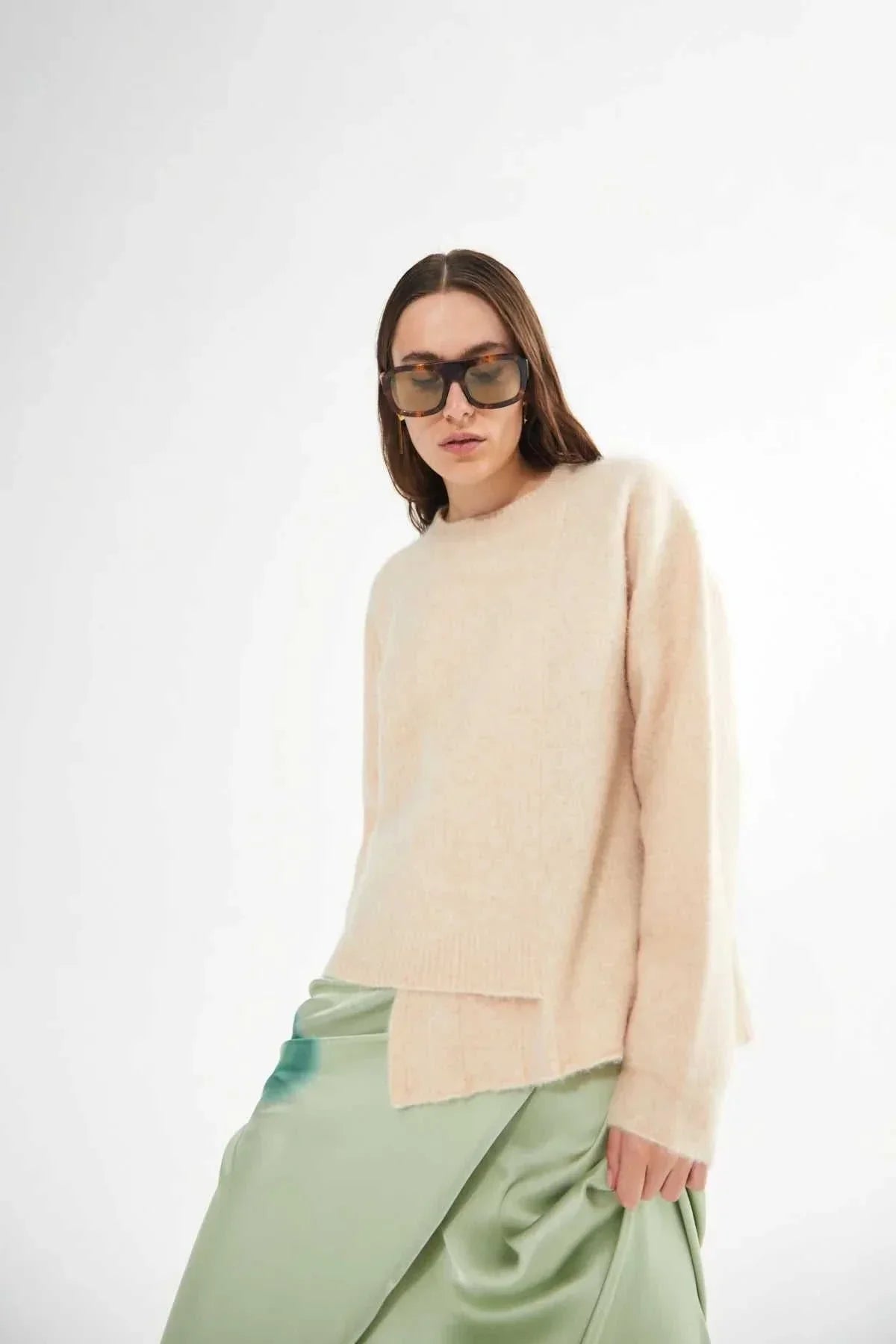Rabens Saloner Cedra Soft Knit Boxy Sweater Buttercream