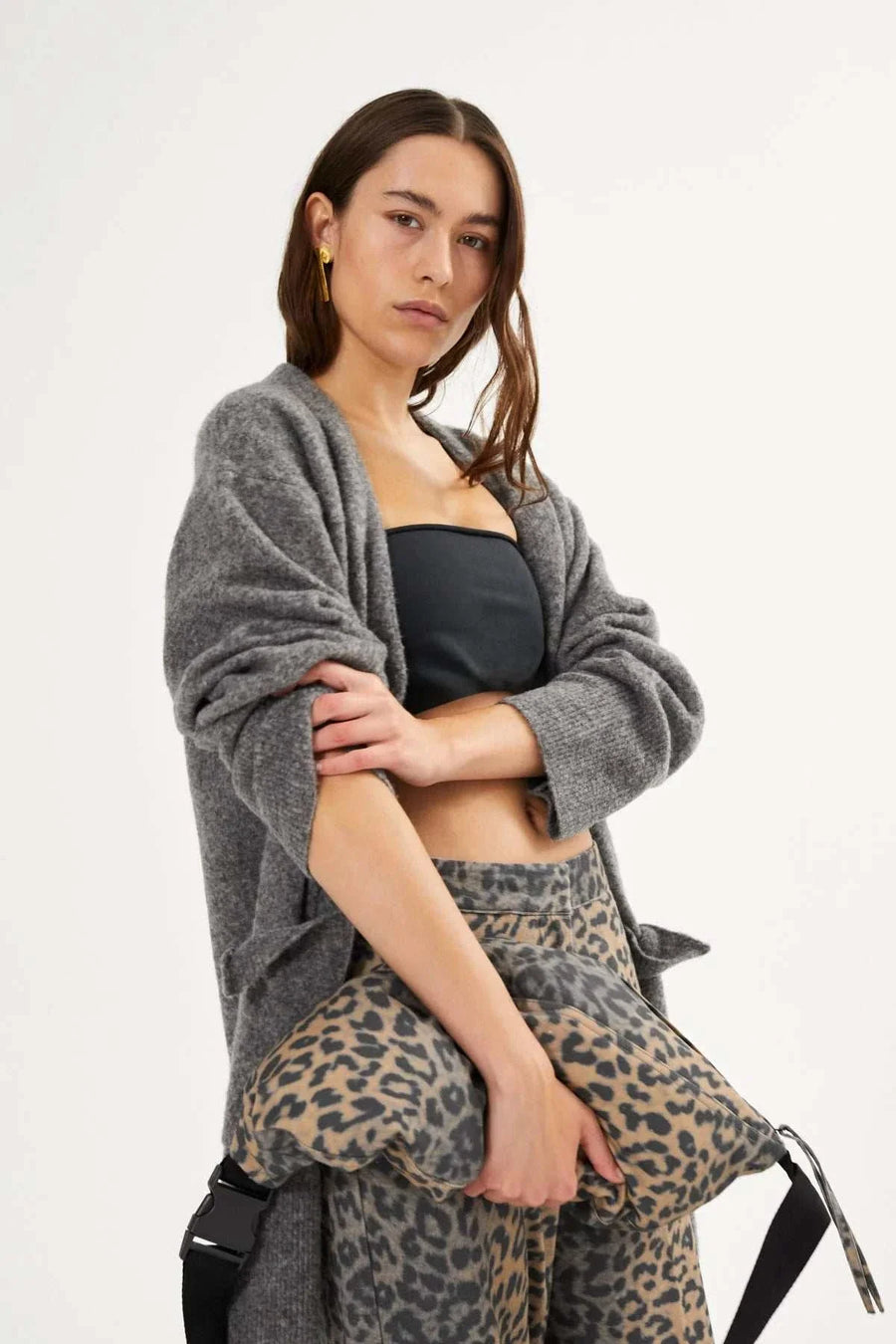 Rabens Saloner Inja Wide Leg Pant Leopard