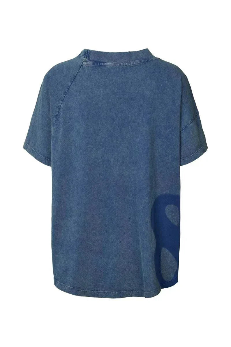 Rabens Saloner Ary Boxy T Shirt Blue