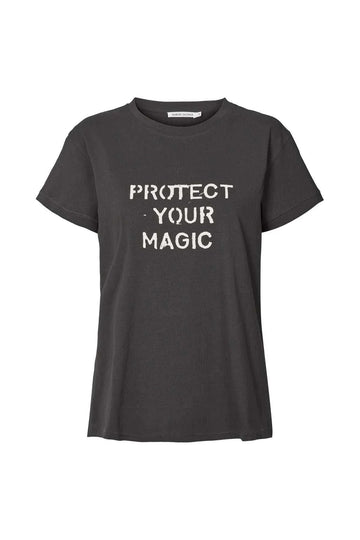 Rabens Saloner Protect Your Magic T Shirt Faded Black
