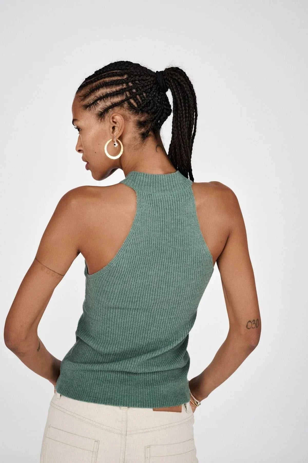 Rabens Saloner Erika Airy Tank Top Jade