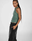 Rabens Saloner Erika Airy Tank Top Jade
