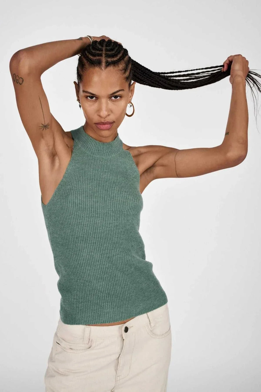 Rabens Saloner Erika Airy Tank Top Jade