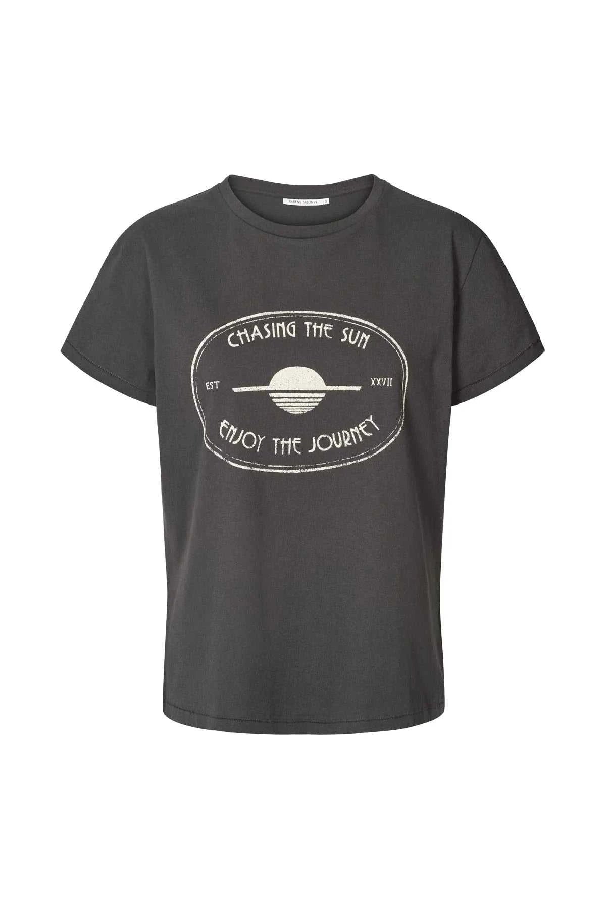 Rabens Saloner Journe T Shirt Ambla Faded Black