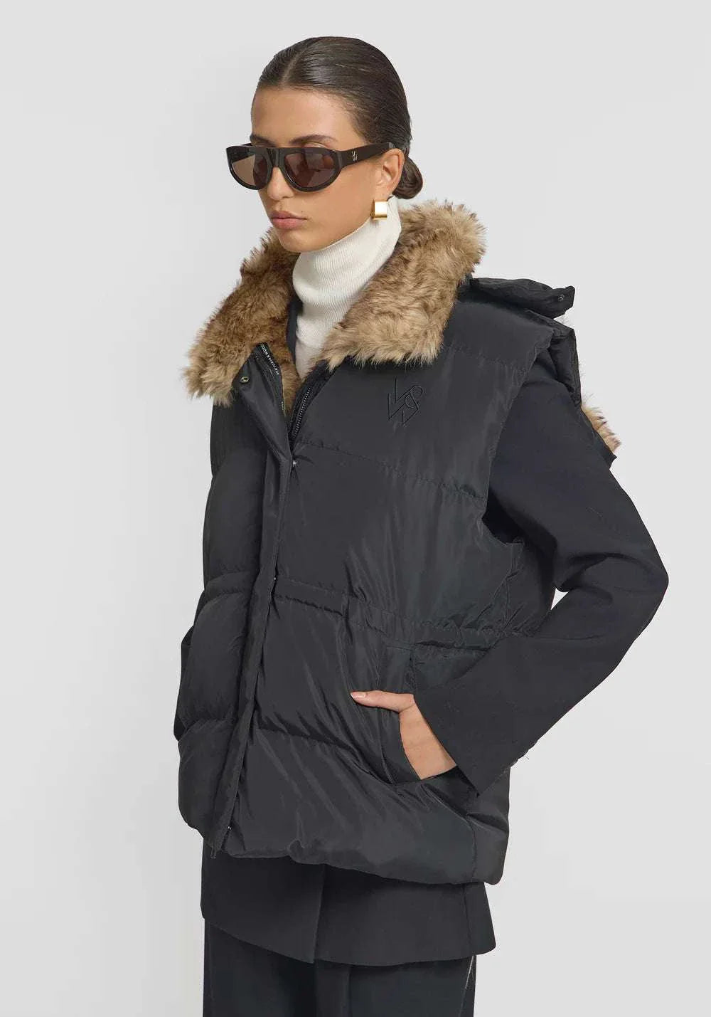 Viktoria and Woods Morpheus Puffer Vest Black