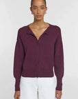 Viktoria and Woods Hart Merino Cardigan Garnet