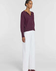 Viktoria and Woods Hart Merino Cardigan Garnet