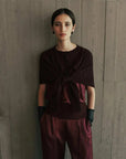 Viktoria and Woods Hart Merino Cardigan Garnet