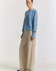 Viktoria and Woods Hart Merino Wool Caridgan Portrait Blue
