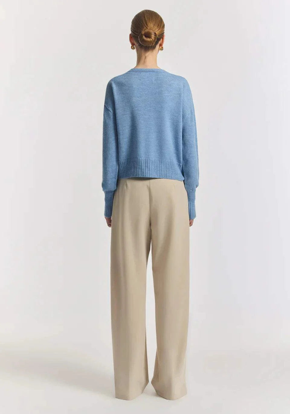 Viktoria and Woods Hart Merino Wool Caridgan Portrait Blue