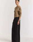 Viktoria and Woods Hart Merino Cardigan Wicker Marl