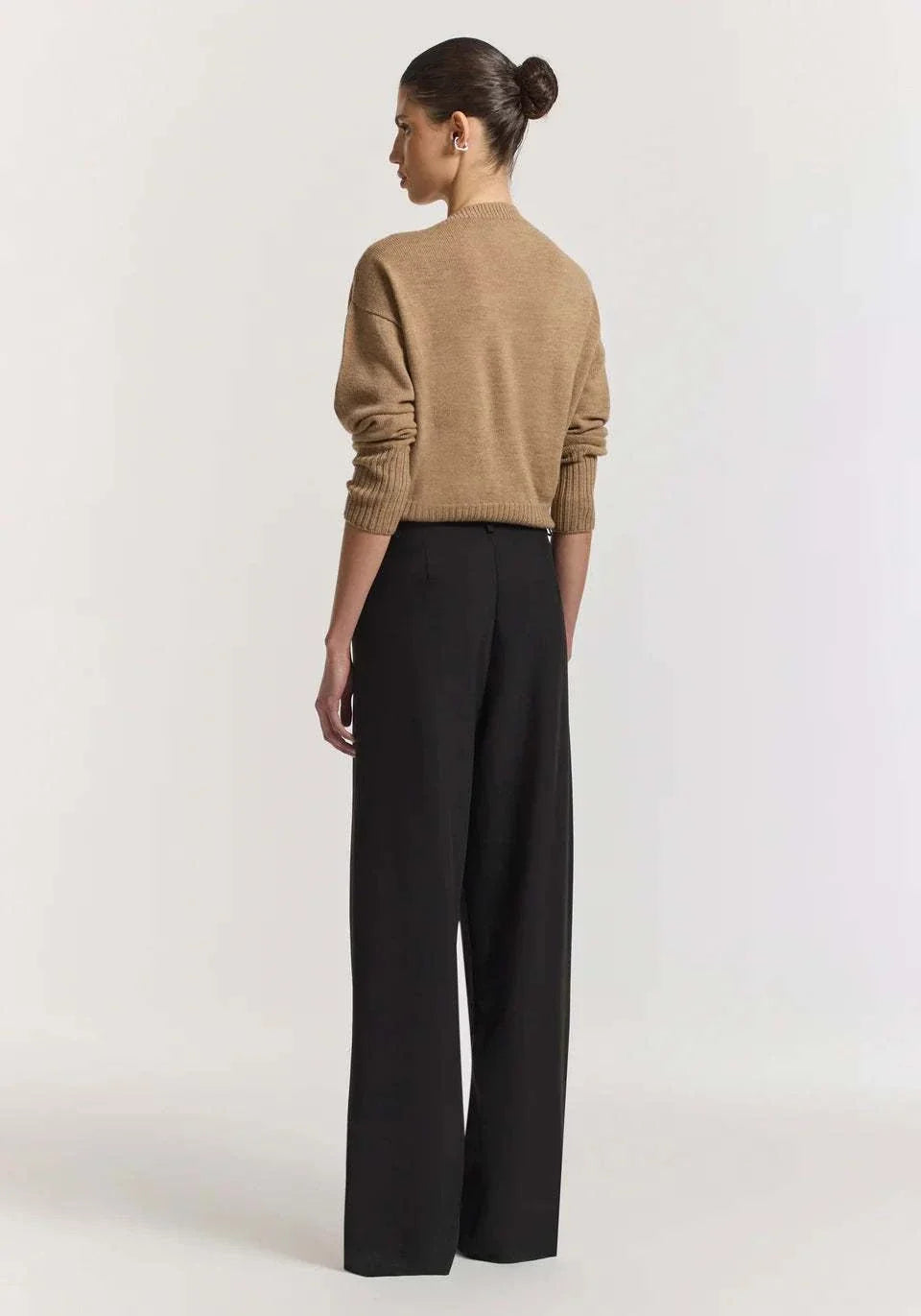 Viktoria and Woods Hart Merino Cardigan Wicker Marl