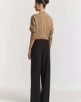 Viktoria and Woods Hart Merino Cardigan Wicker Marl