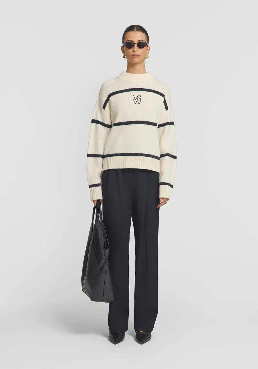 Viktoria and Woods Invictus Cardi Ivory Charcoal