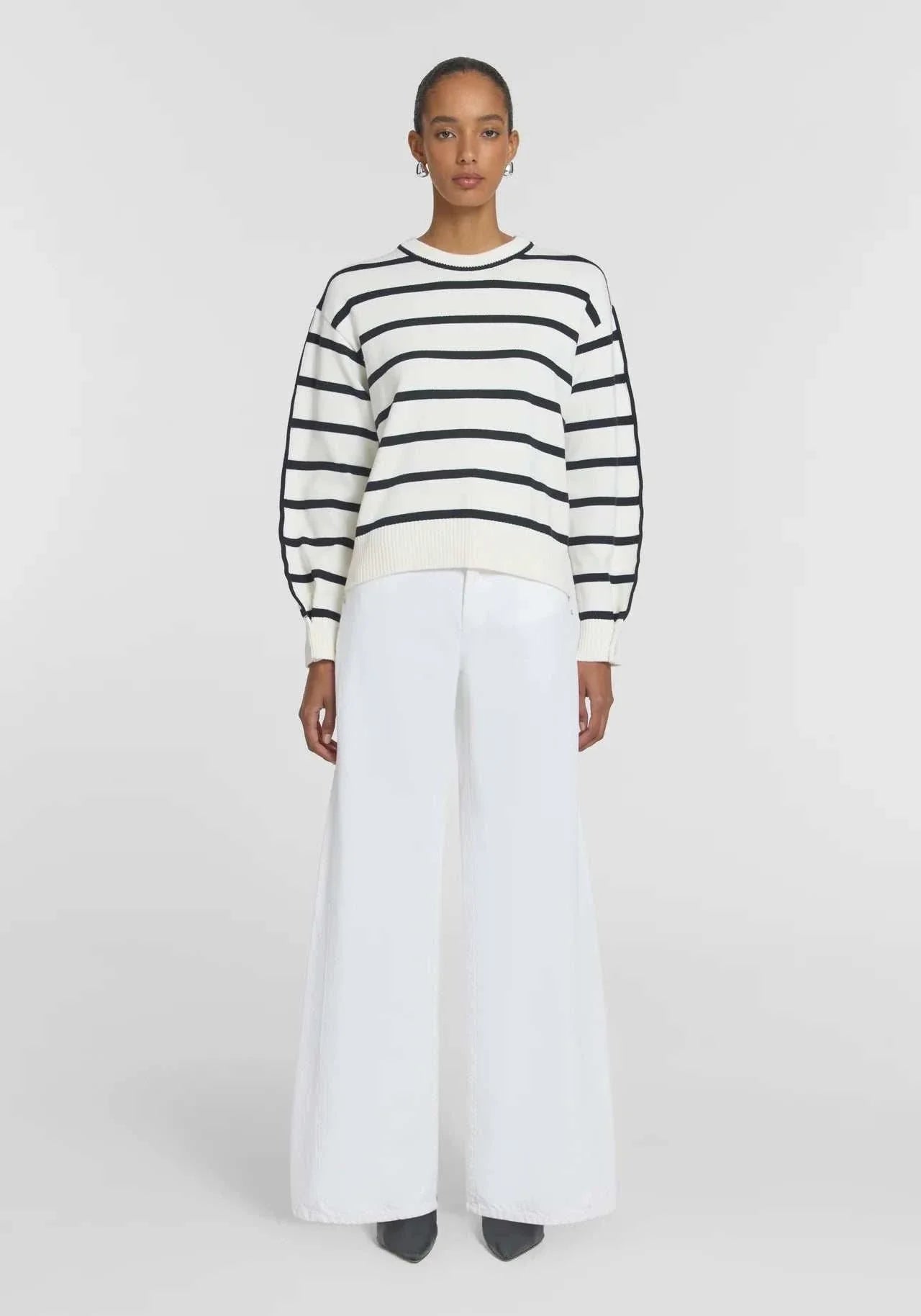 Viktoria and Woods Scenario Knit Ivory Black Stripe