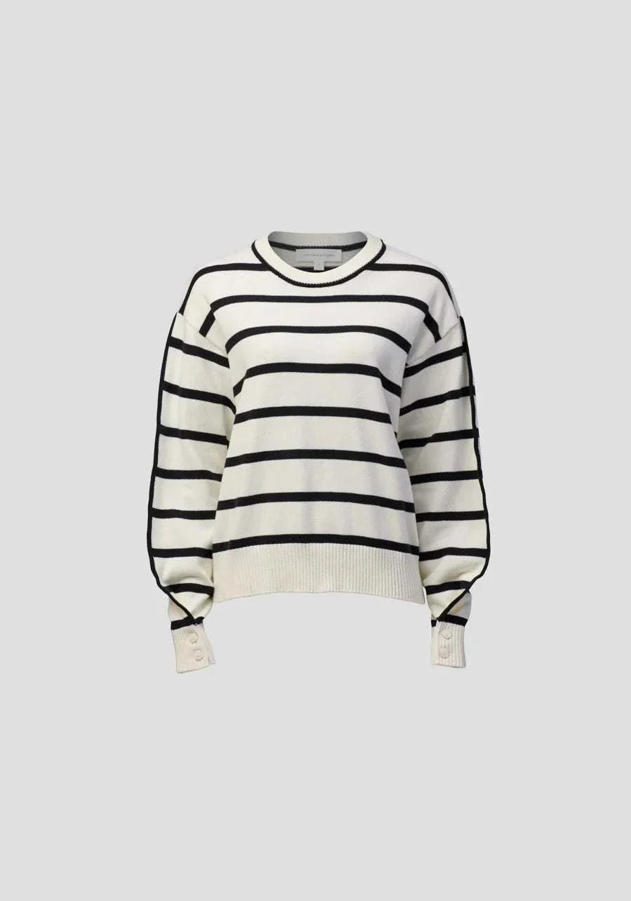 Viktoria and Woods Scenario Knit Ivory Black Stripe