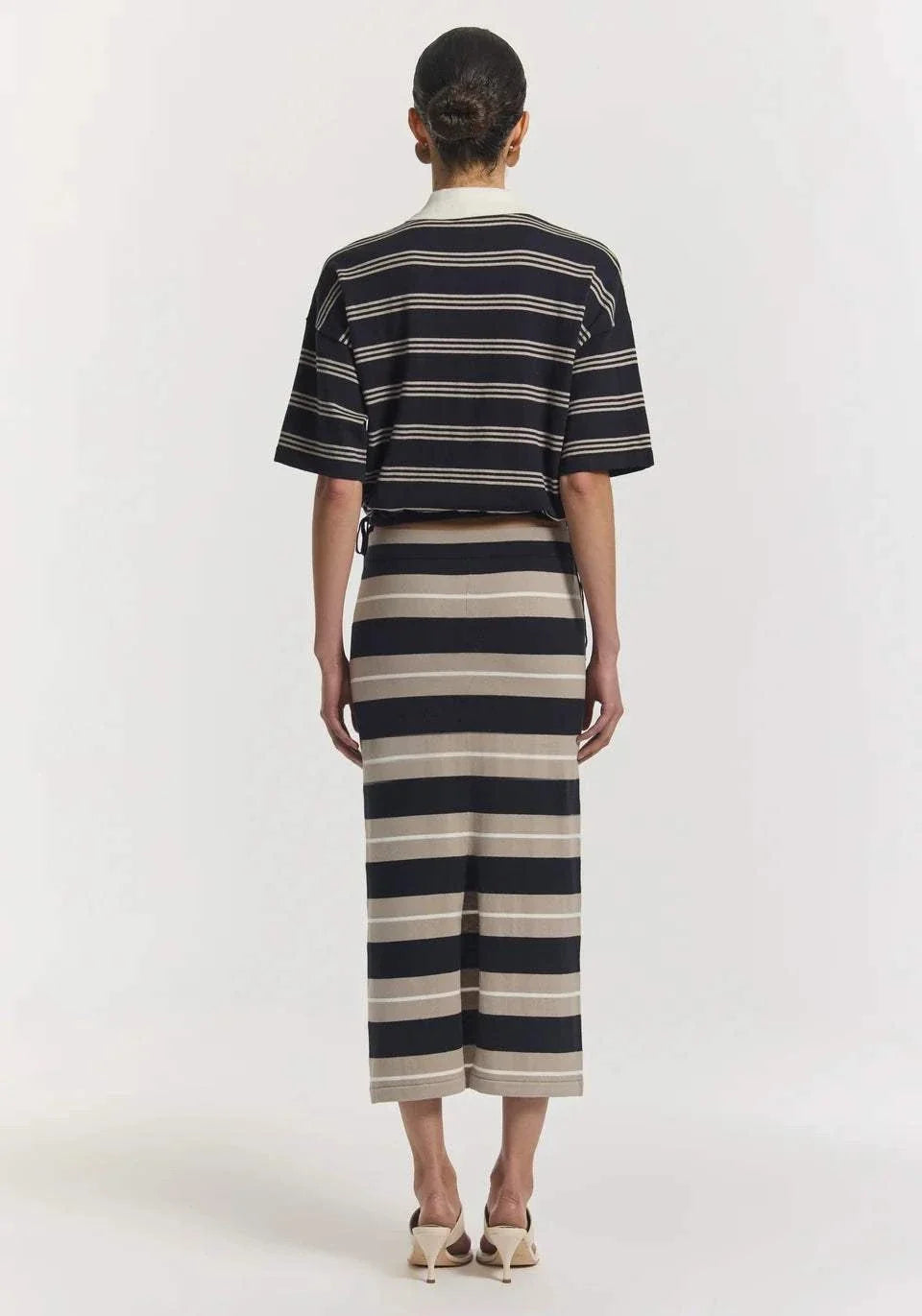 Viktoria and Woods Hibiscus Polo Navy Stripe