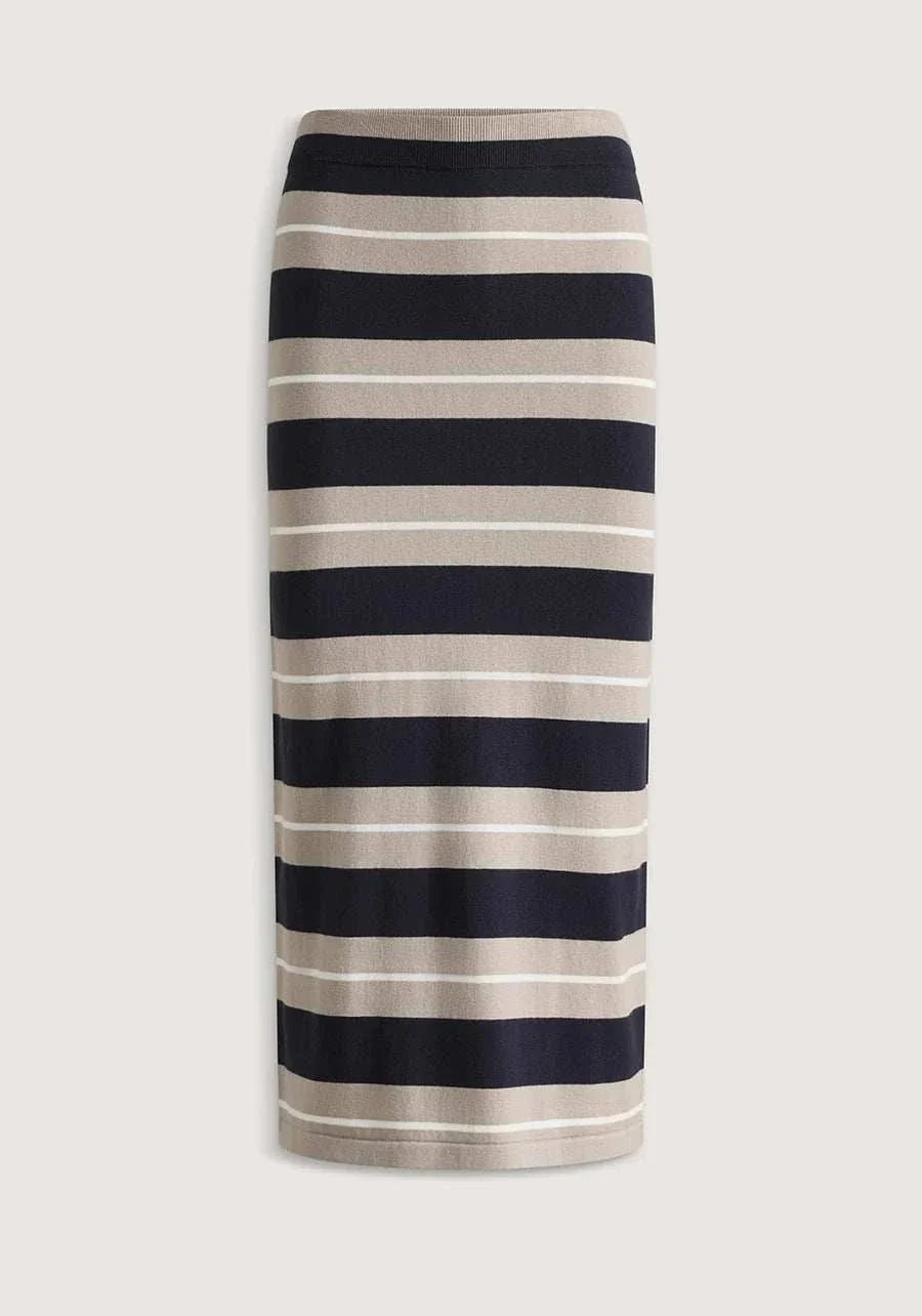 Viktoria and Woods Global Skirt Navy Ecru Stripe