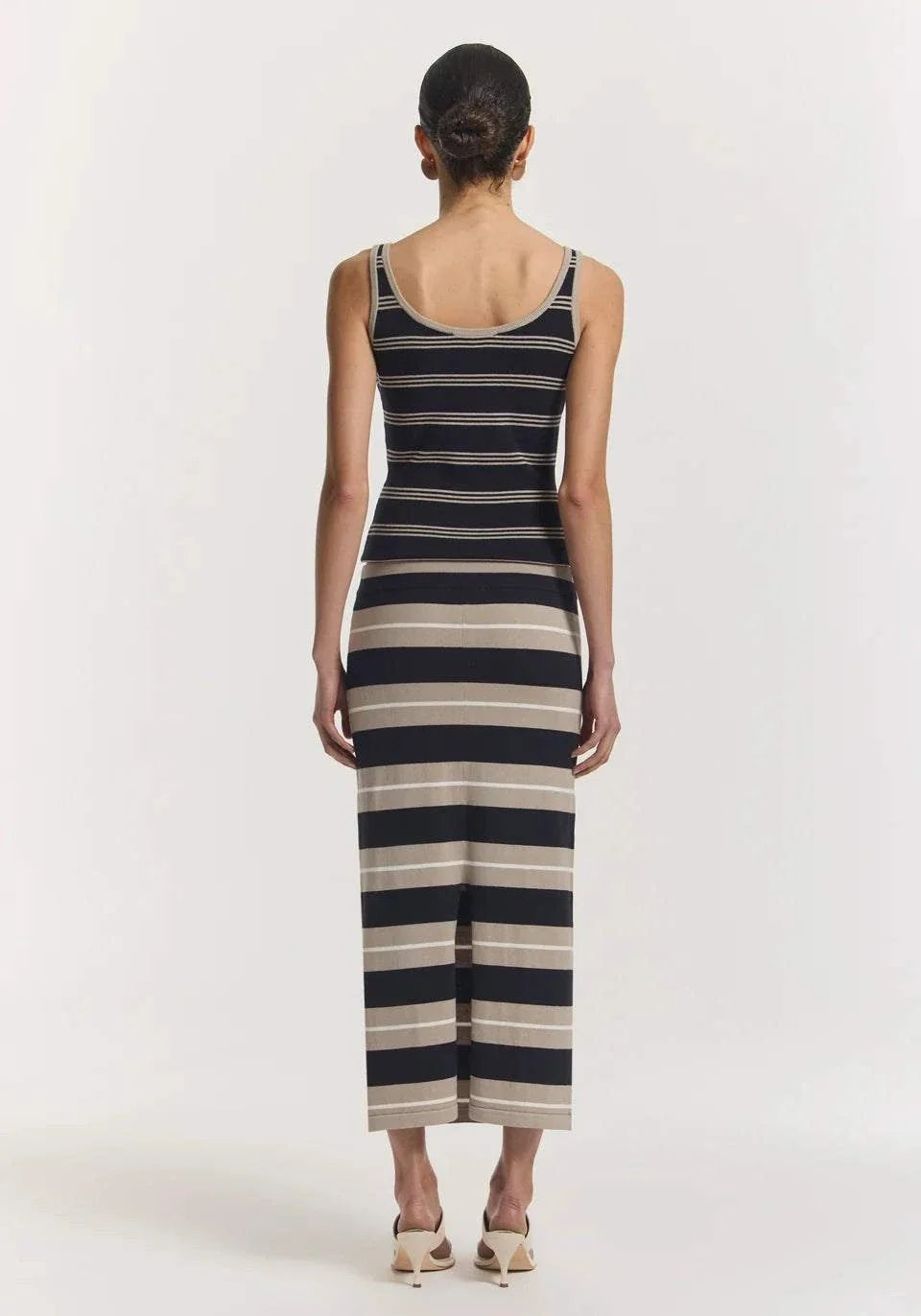 Viktoria and Woods Global Skirt Navy Ecru Stripe