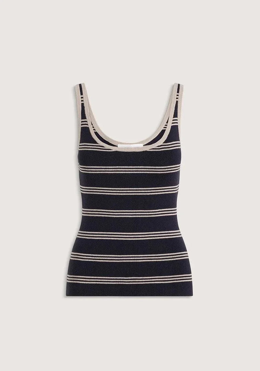 Viktoria and Woods Sequence Tank Navy Stripe