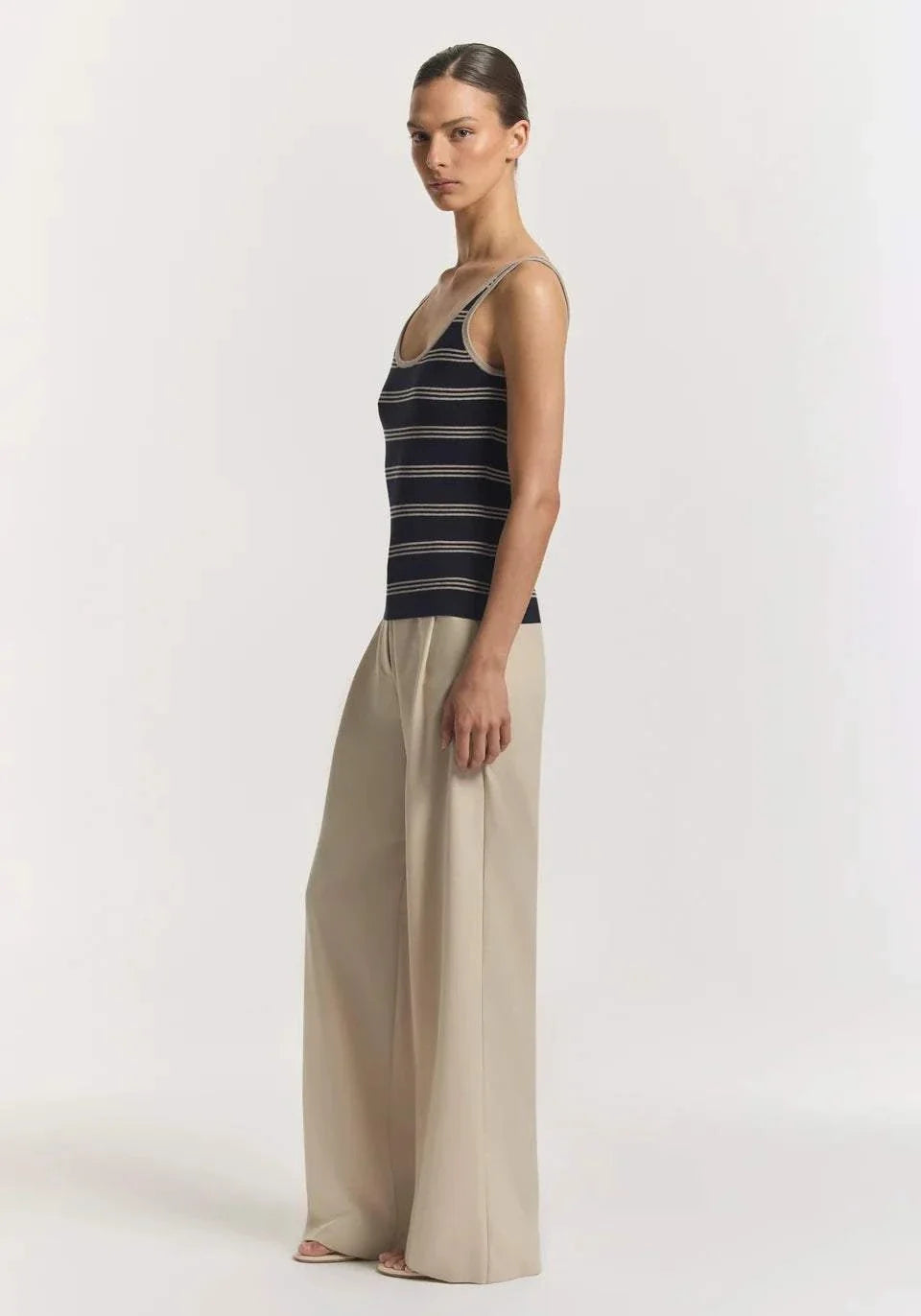 Viktoria and Woods Sequence Tank Navy Stripe