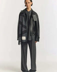Viktoria and Woods Snowdrift Merino Scarf Charcoal
