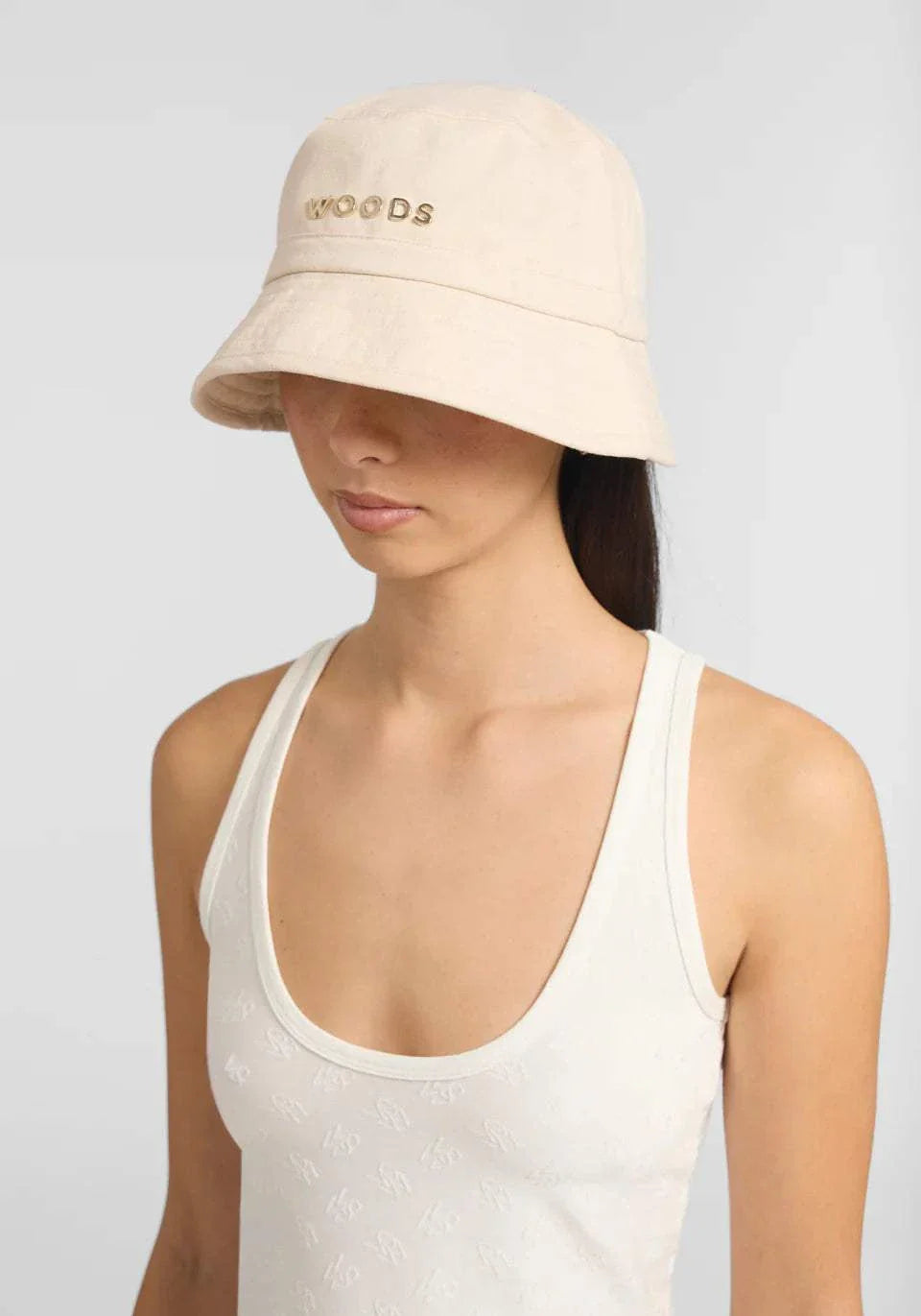 Viktoria and Woods Metal Bucket Hat Ecru