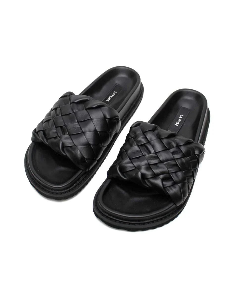 La Tribe Weave Slide Black