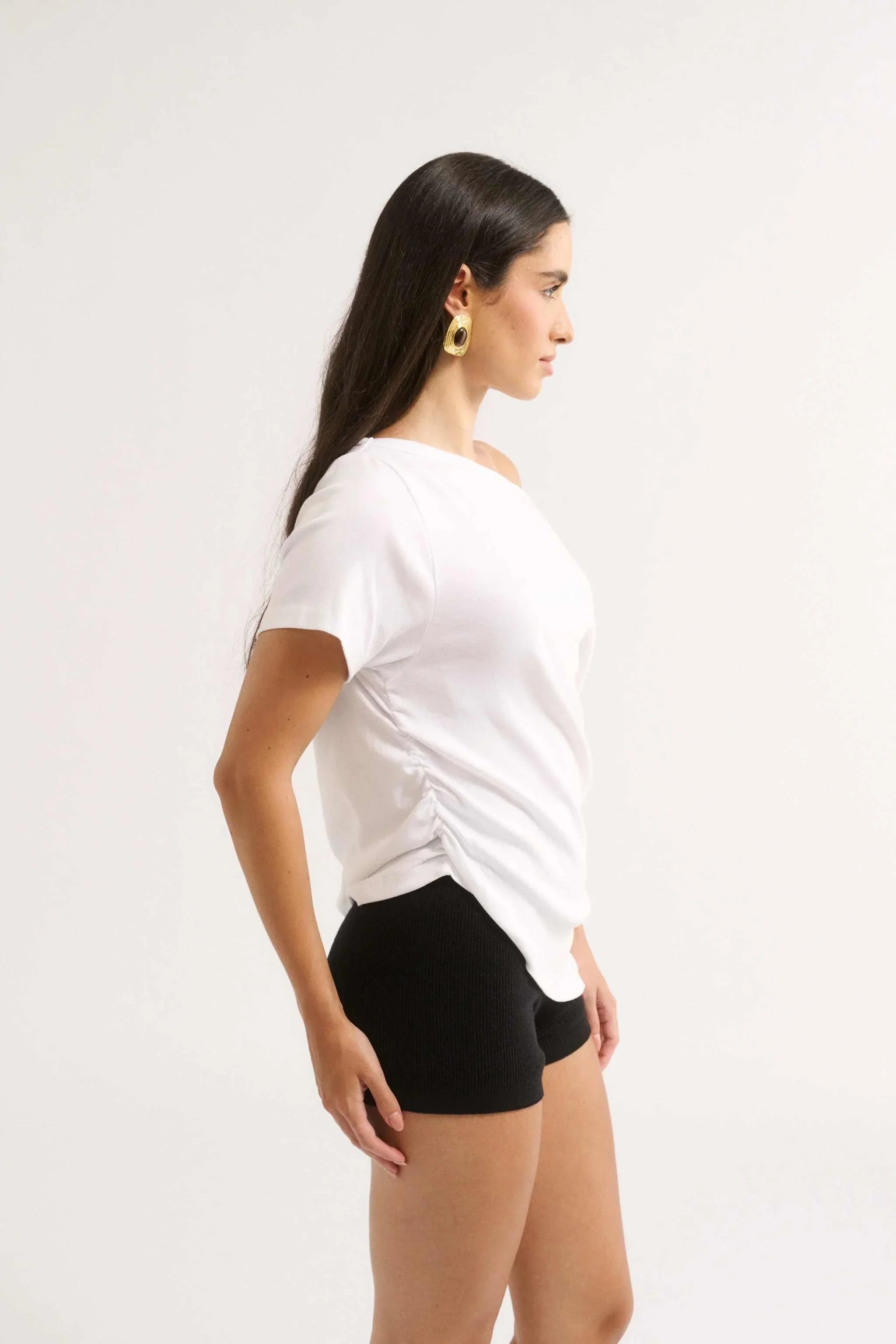 Primi Estelle Off Shoulder T/Shirt Optic White
