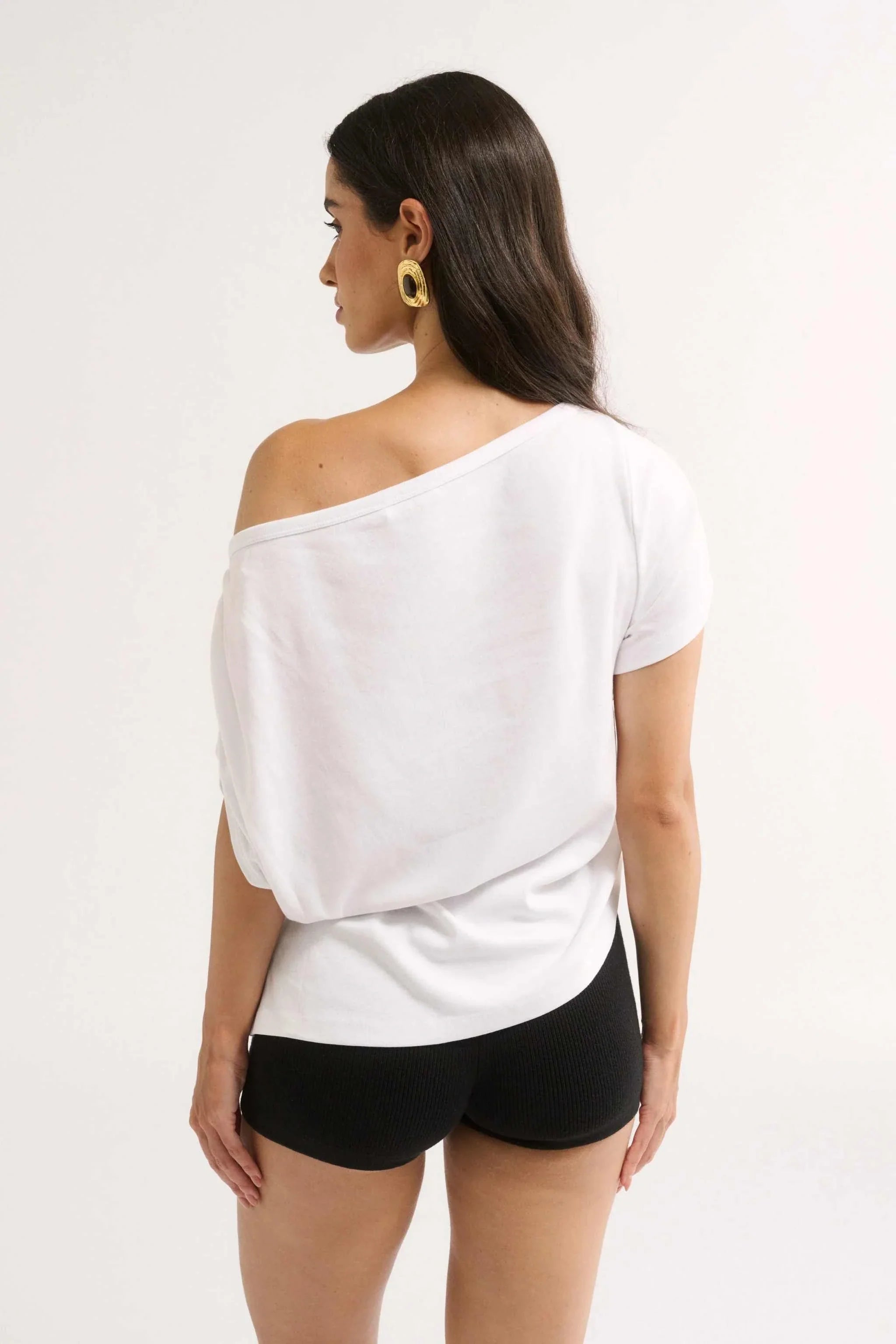 Primi Estelle Off Shoulder T/Shirt Optic White